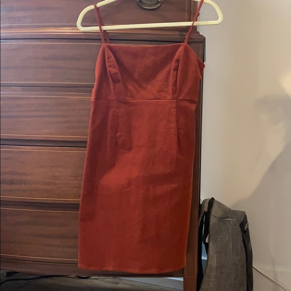 Burnt Orange corduroy dress